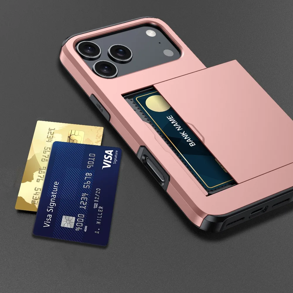 Case for IPhone 17 Air 16 15 14 Plus 13 12 11 Pro Max 16e 13Mini 12Mini With Wallet Card Holder Shockproof Protective Cover thumbnail 4