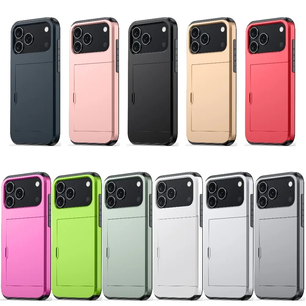 Case for IPhone 17 Air 16 15 14 Plus 13 12 11 Pro Max 16e 13Mini 12Mini With Wallet Card Holder Shockproof Protective Cover thumbnail 6