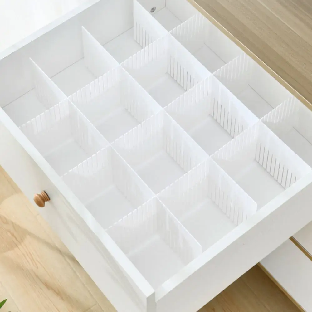 5Pcs Adjustable Drawer Divider Household DIY Combination Partition Board Storage Organizer Space-saving Cabinet Closet Separator