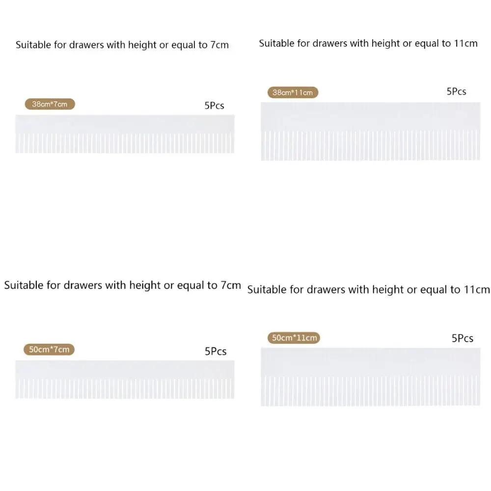 5Pcs Adjustable Drawer Divider Household DIY Combination Partition Board Storage Organizer Space-saving Cabinet Closet Separator thumbnail 3
