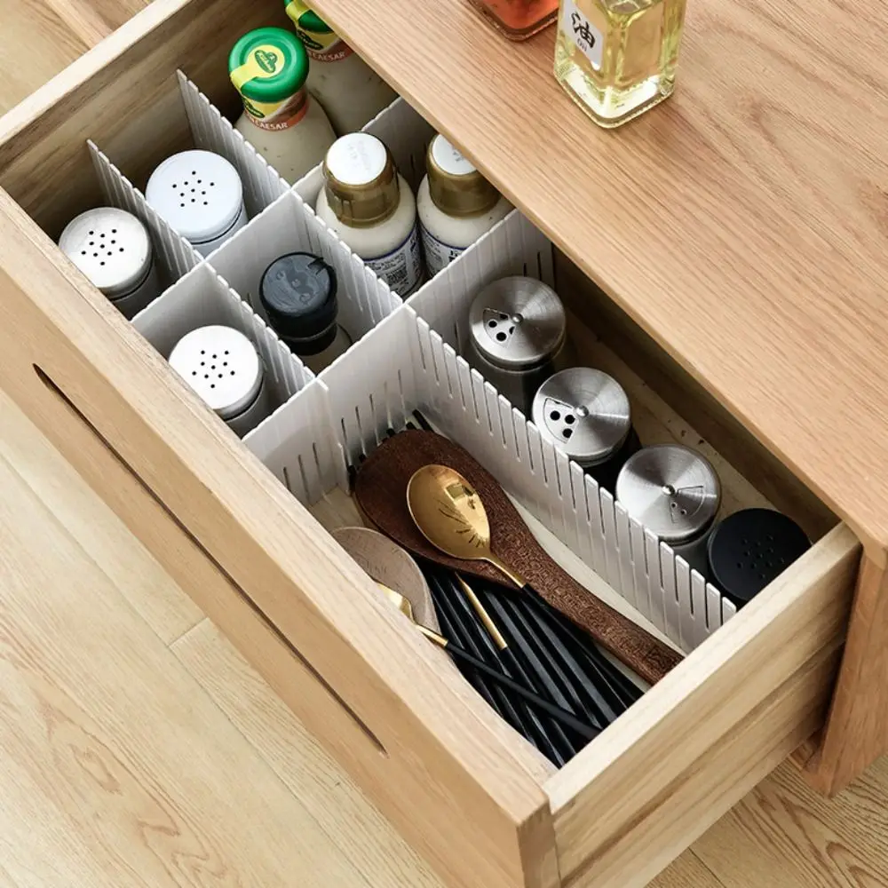 5Pcs Adjustable Drawer Divider Household DIY Combination Partition Board Storage Organizer Space-saving Cabinet Closet Separator thumbnail 2
