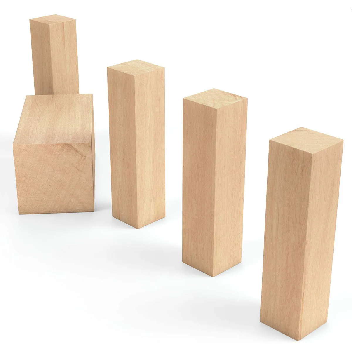 5/6/10/Pcs Basswood Carving Block Natural Cork DIY Wood Crafts Portable Unfinished Wood Block Carving Whittling Art Supplies thumbnail 5