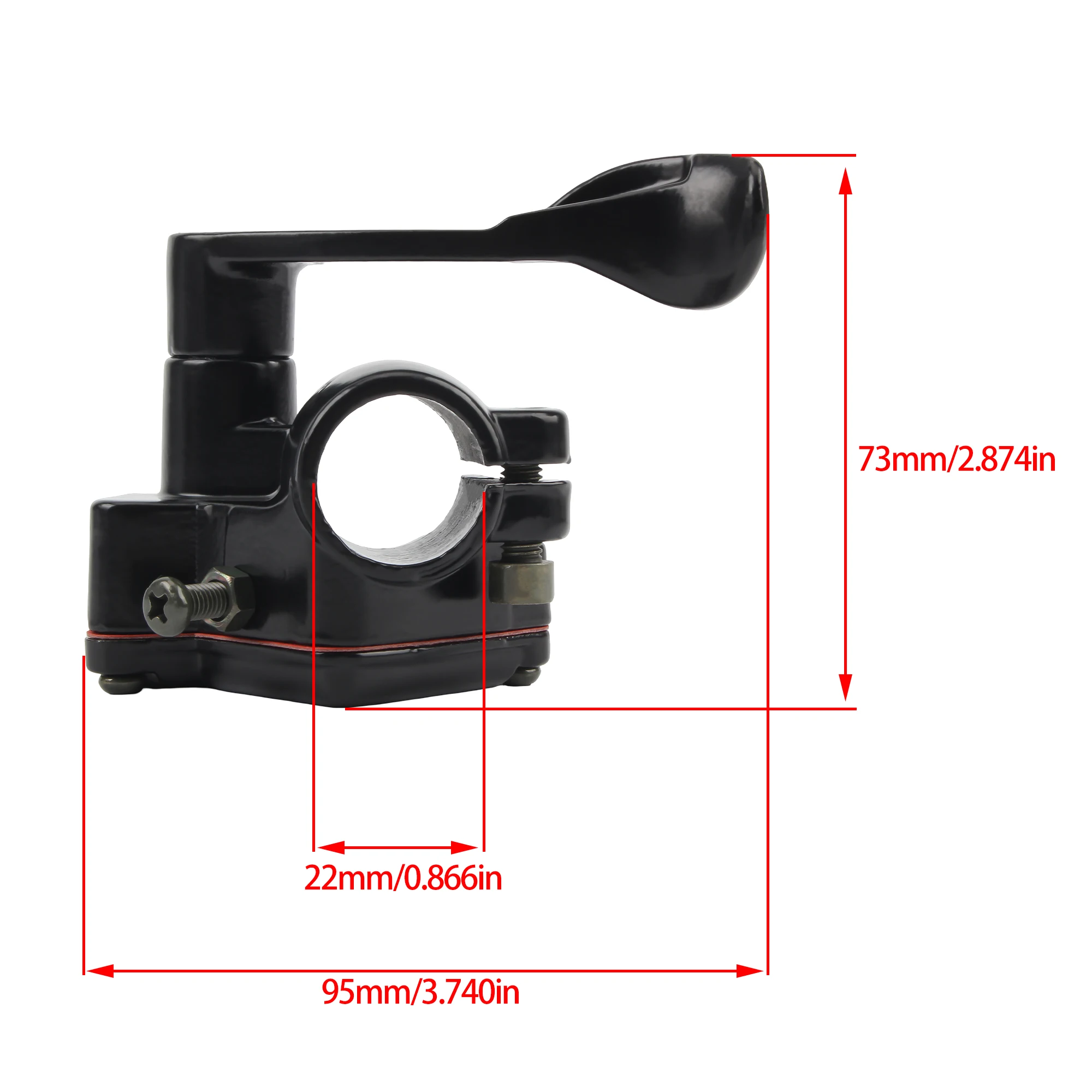Motorcycle 7/8" 22mm ATV Quad Throttle Lever Thumb Control Assembly Universal Motocross Modification Pit Dirt Bike thumbnail 6
