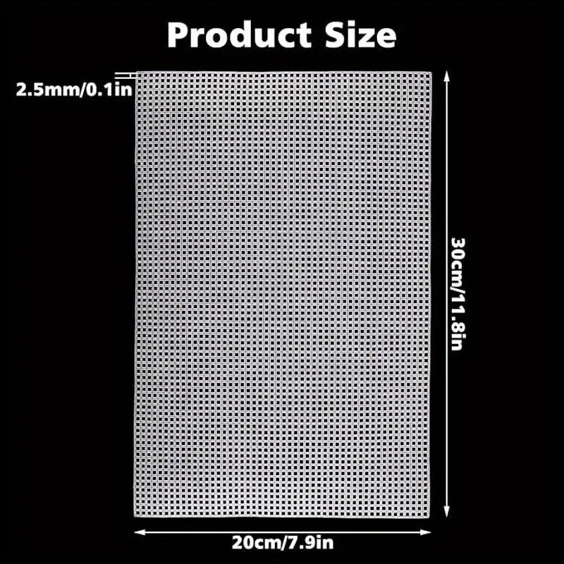 4PCS Sewing Plastic Canvas Sheets White Mesh Sheets for DIY Embroidered Woven Crafts 30*20cm thumbnail 3