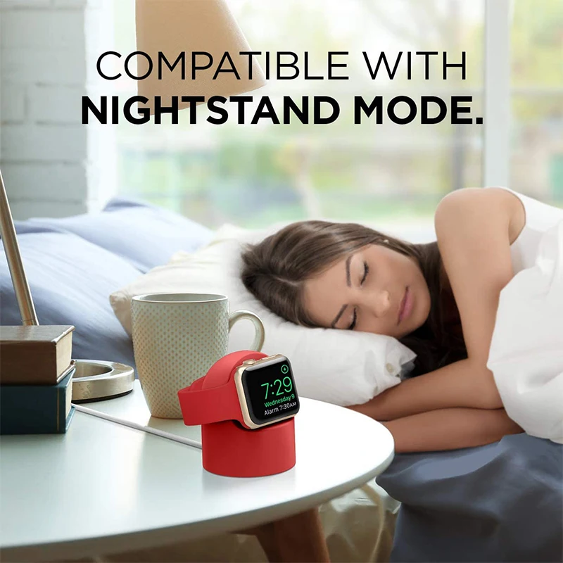 Charger Stand For Apple Watch Series 9 8 7 6 5 SE 3 Ultra 1 2 Charger Dock Station Silicone Bracket Iwatch Charging Cable Holder thumbnail 6