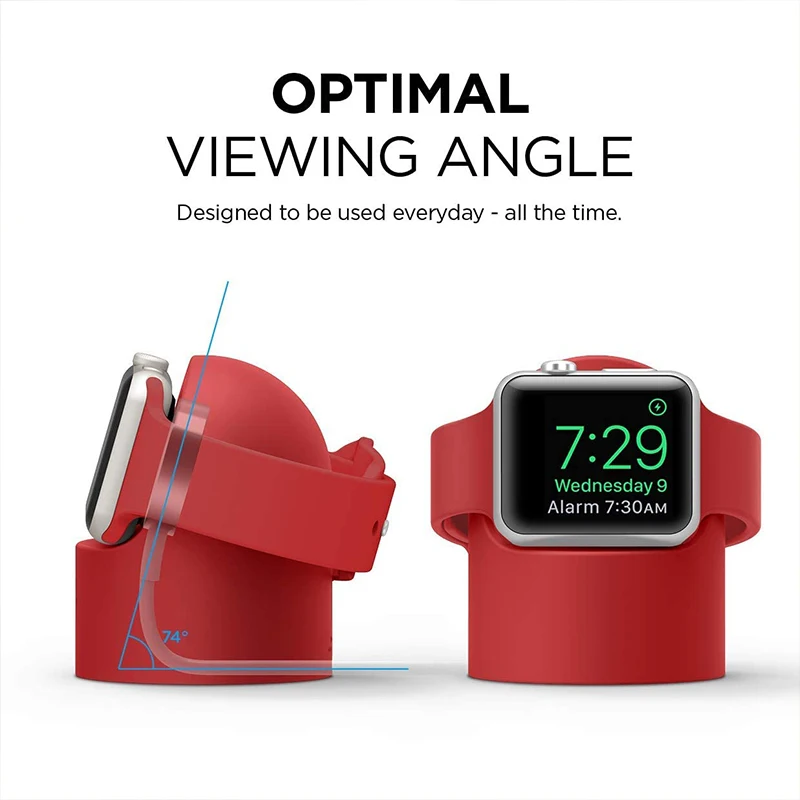 Charger Stand For Apple Watch Series 9 8 7 6 5 SE 3 Ultra 1 2 Charger Dock Station Silicone Bracket Iwatch Charging Cable Holder thumbnail 2