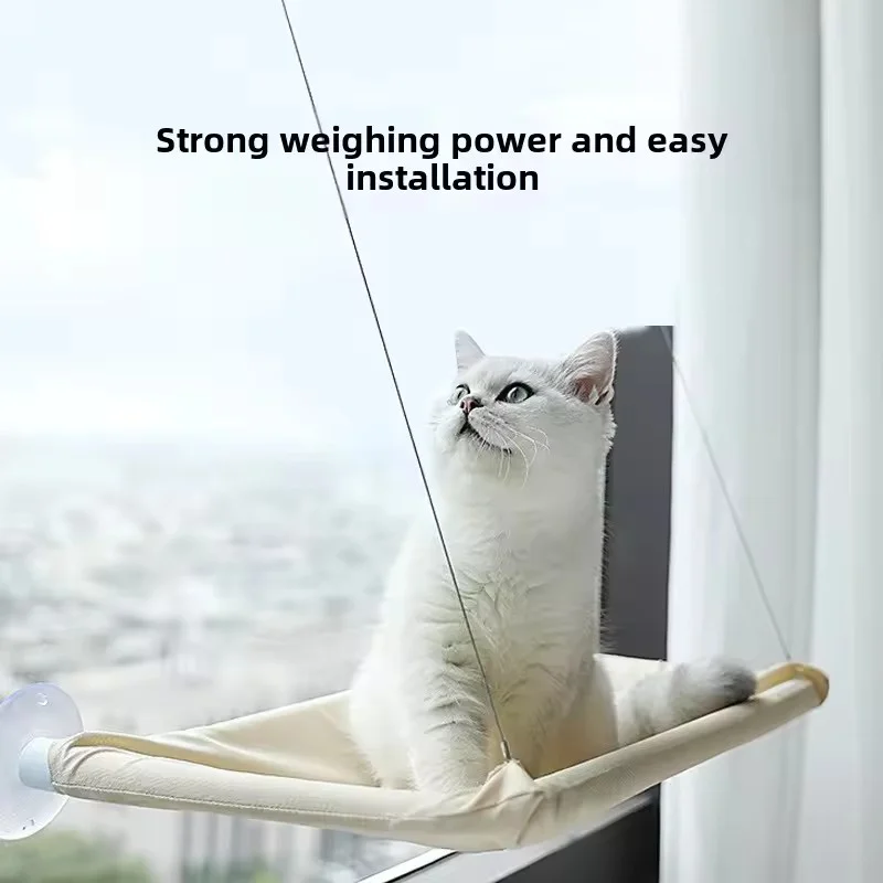 Winter Cat Window Hanging Hammock Bed Suction Cup Space Saving All Seasons Easy Install Pet Bed Cat Climbing Frame thumbnail 2