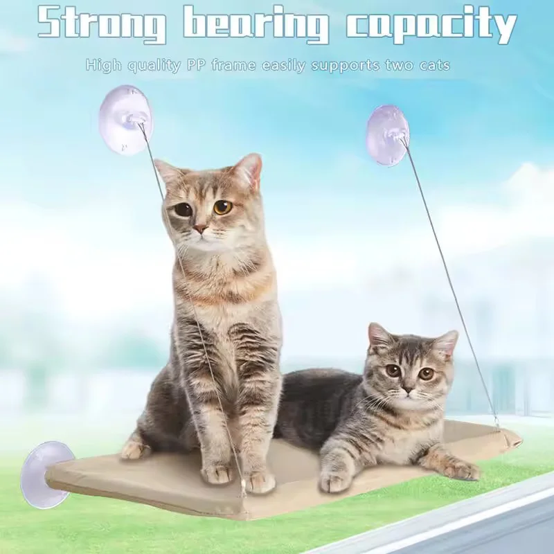 Winter Cat Window Hanging Hammock Bed Suction Cup Space Saving All Seasons Easy Install Pet Bed Cat Climbing Frame thumbnail 3