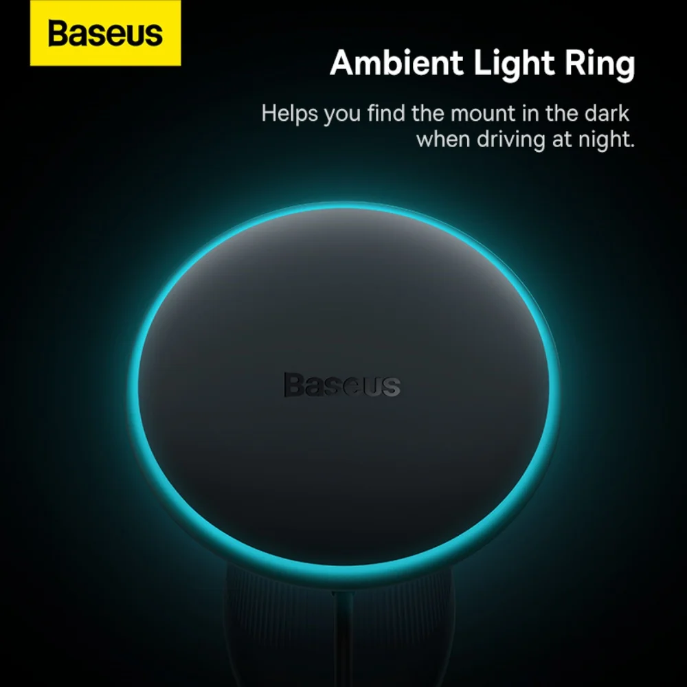 Baseus 15W Fast Charging Car Charger Holder Magnetic Car Phone Holder Wireless Charger for iPhone 17 16 15 14 13 Pro Max Samsung thumbnail 5