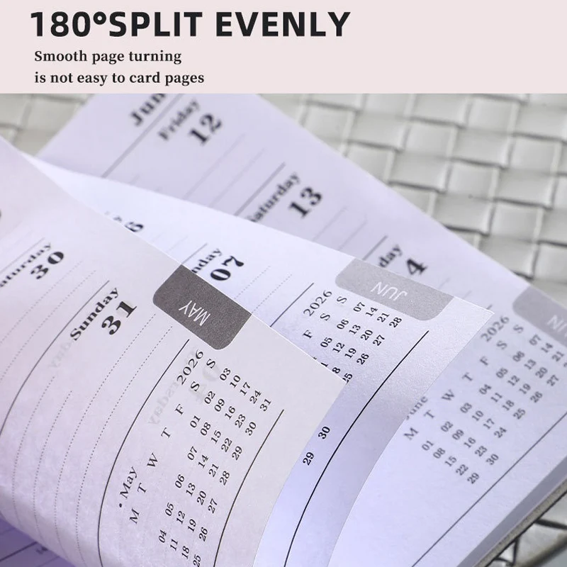 365-Day 2026 Portable A7 Pocket Planner Pu Cover Daily Weekly Schedule Notebook Calendar Journal School Office Supplies Agenda thumbnail 3