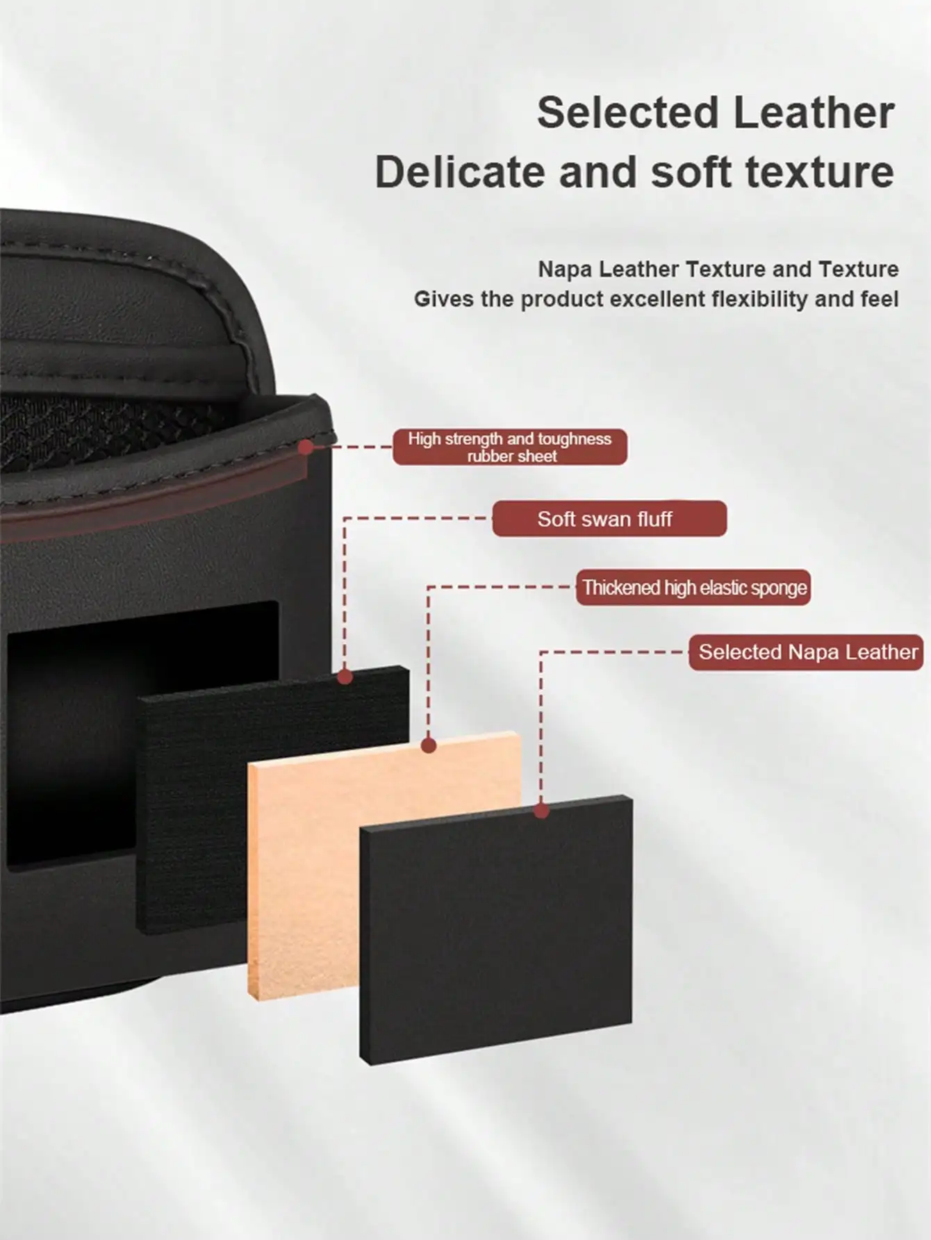 1pc car-mounted storage bag: leather car storage bag with multi-functional adhesive design, car phone bag, in-car phone holder p thumbnail 4