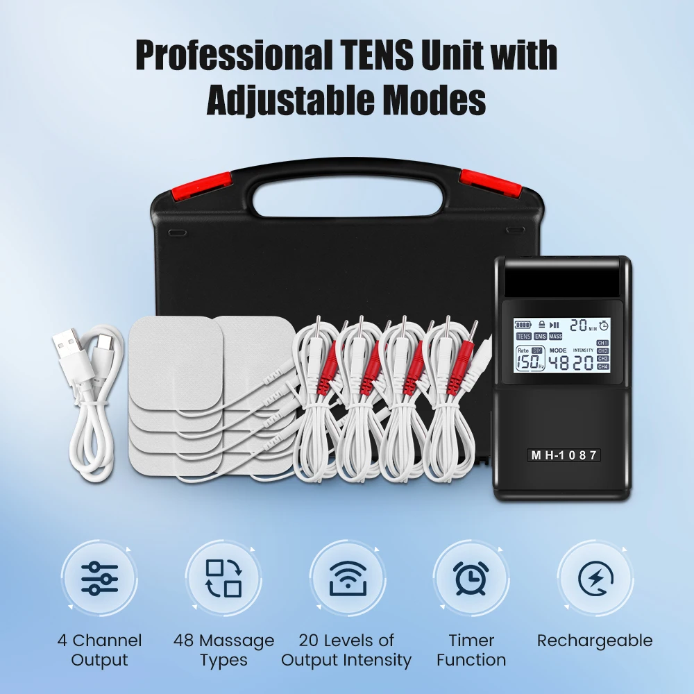 EMS TENS Unit Machine EMS Electric Muscle Therapy Stimulator Physiotherapy Pulse Electric Massage Device Back Body Neck Massager