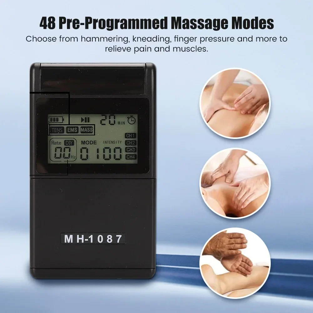 EMS TENS Unit Machine EMS Electric Muscle Therapy Stimulator Physiotherapy Pulse Electric Massage Device Back Body Neck Massager thumbnail 3