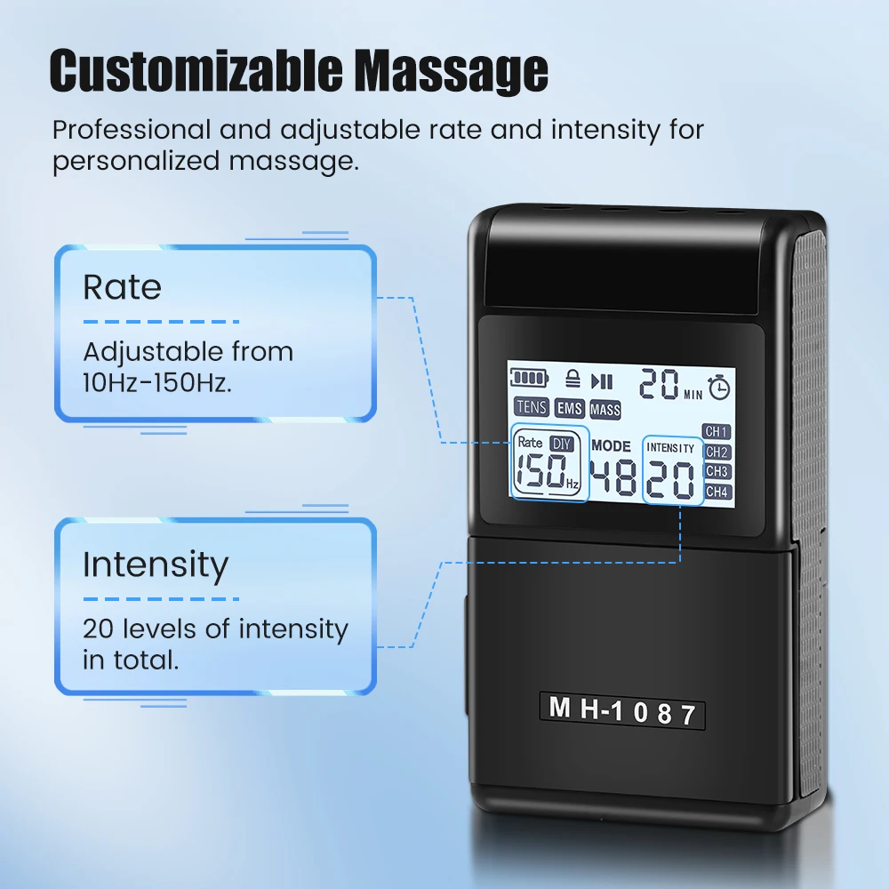 EMS TENS Unit Machine EMS Electric Muscle Therapy Stimulator Physiotherapy Pulse Electric Massage Device Back Body Neck Massager thumbnail 2
