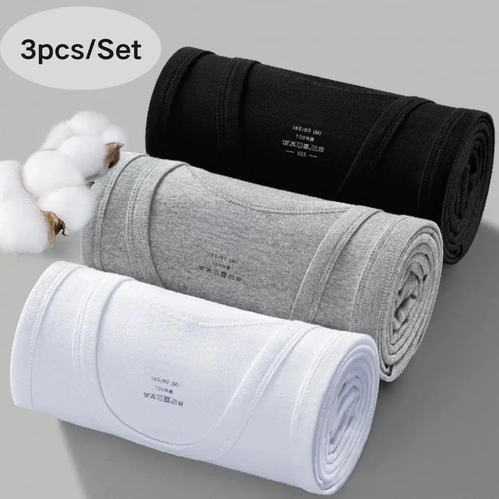 Hot Men's Tank Tops Fitness Vest Basic Elastic Sleeveless T-shirt Cotton Bodybuilding Man Clothing 3pcs/set Gym Clothing Man thumbnail 2