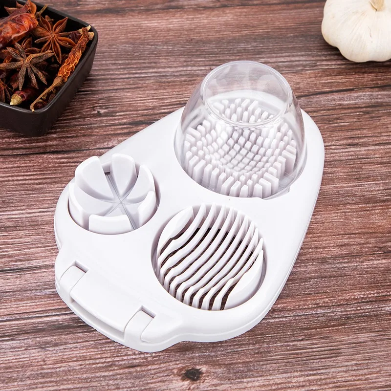 3 in 1 Egg Slicer 3-Way Boiled Eggs Slicers Stainless Steel Food Processor Fruit Vegetable Manual Slicers Kitchen Chopper Tool thumbnail 5