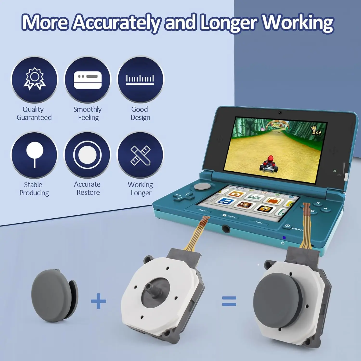Original 3D Analog Joystick Thumb stick replacement for Nintend New 3DS New 2DS XL 3DS XL for NEW 3DS XL LL 2DS XL LL Console thumbnail 5