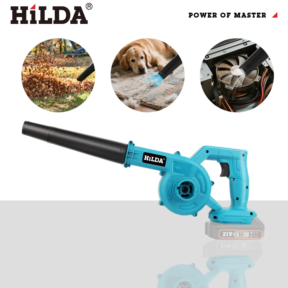 HILDA Electric Air Blower Cordless Power Tools Garden Vacuum Cleaner Dust Computer Collector Handheld for Makita Battery thumbnail 3