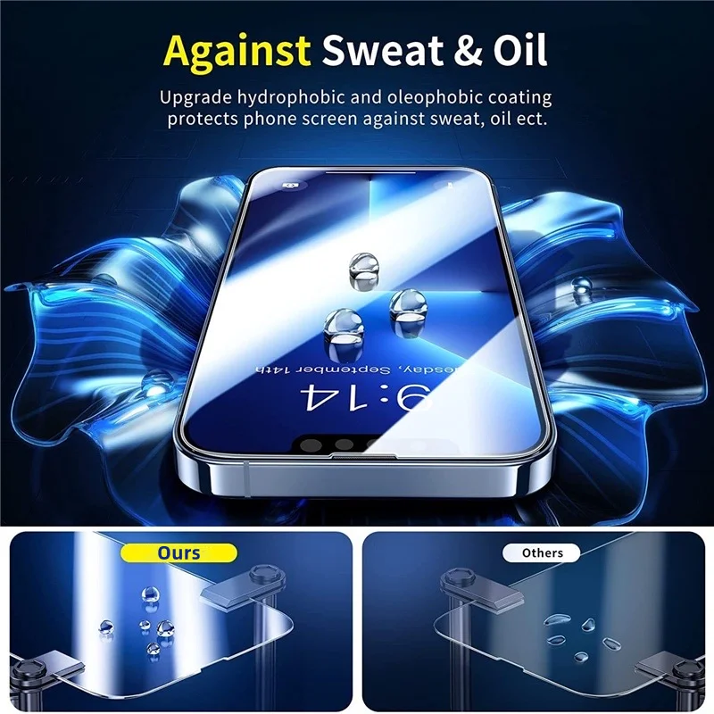 1-5Pcs  Screen Protector Tempered Glass For iPhone X XS XR 11 12 13 14 15 16 17 Pro Max Mini Plus Alr SE 3rd Gen thumbnail 5