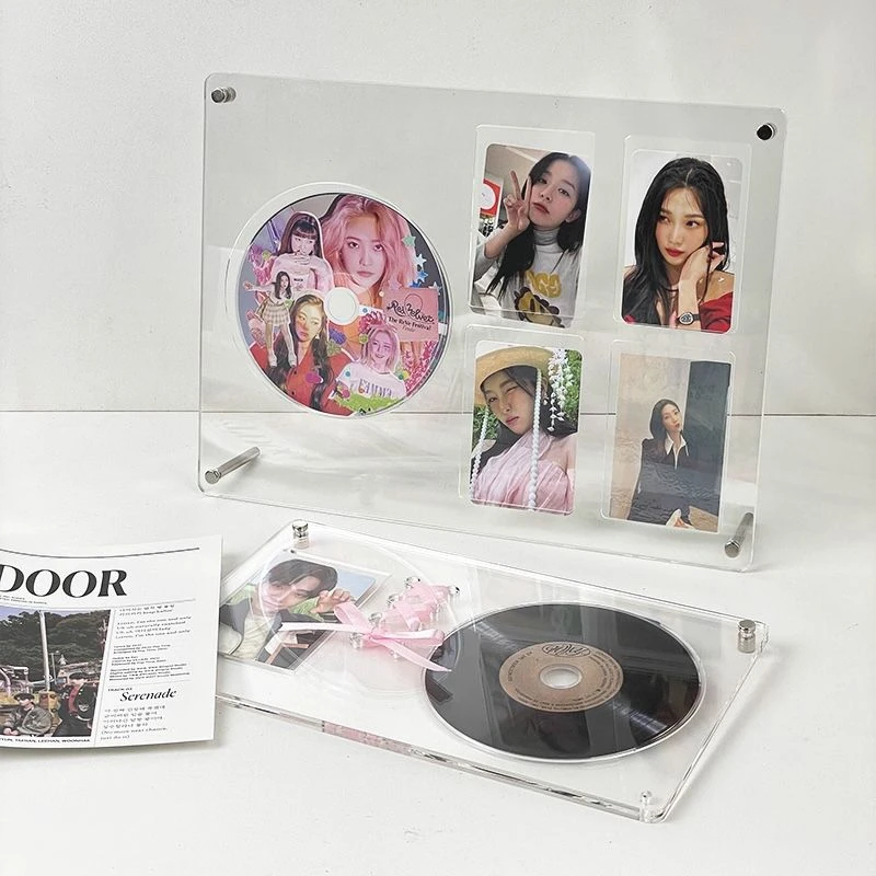 Acrylic Transparent Photo Frame Magnetic Picture Frame Idol Card Display Photocard Stand CD Music Album Collection Rack Ornament thumbnail 2