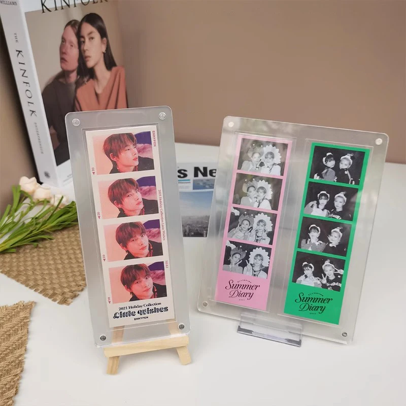 Acrylic Transparent Photo Frame Magnetic Picture Frame Idol Card Display Photocard Stand CD Music Album Collection Rack Ornament thumbnail 5