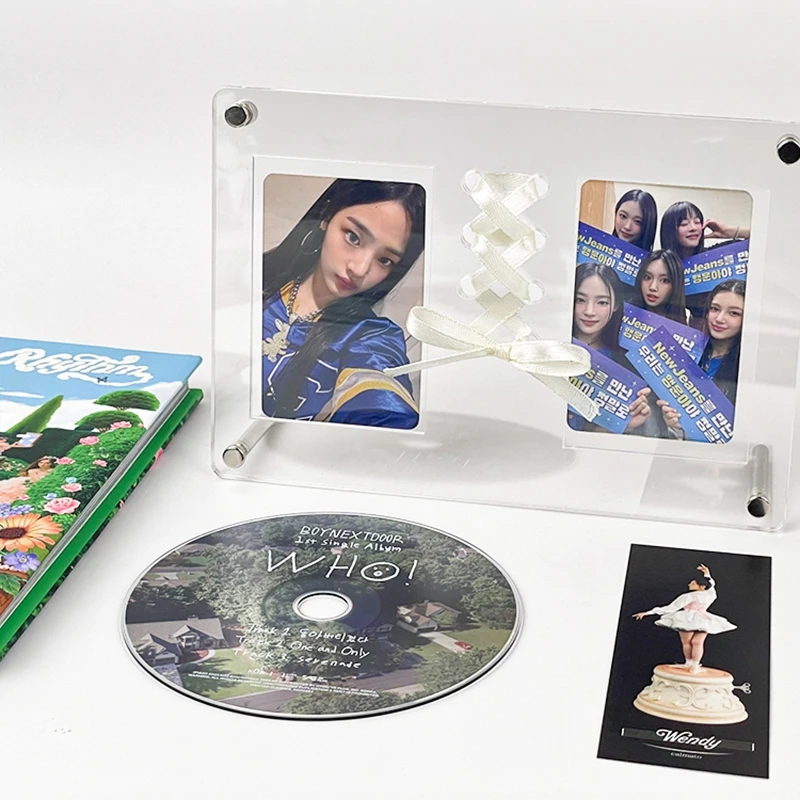 Acrylic Transparent Photo Frame Magnetic Picture Frame Idol Card Display Photocard Stand CD Music Album Collection Rack Ornament thumbnail 3