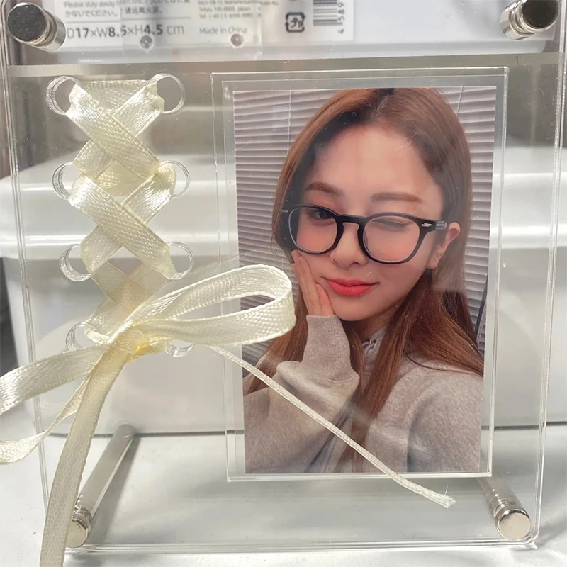 Acrylic Transparent Photo Frame Magnetic Picture Frame Idol Card Display Photocard Stand CD Music Album Collection Rack Ornament thumbnail 4