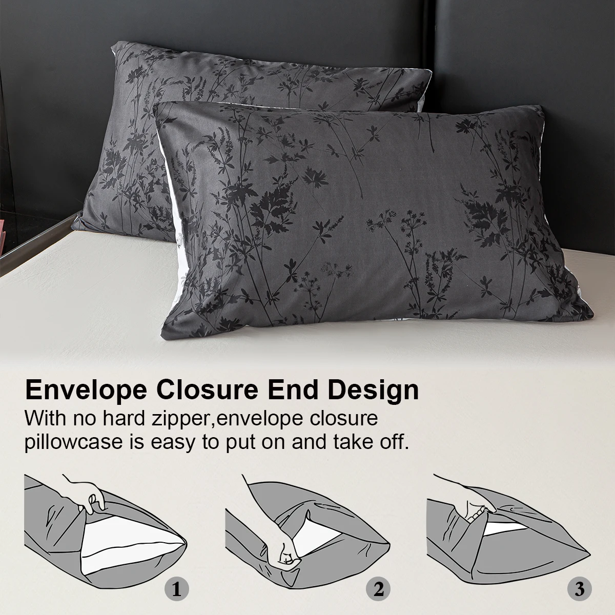 3pcs Zhusheng Kongye Pattern Print Duvet Cover Set, Soft Skin-Friendly Bedding Set Includes 1 Duvet Cover And 2 Pillowcases thumbnail 6