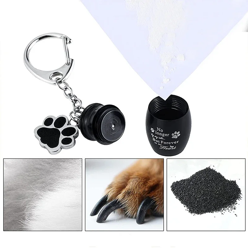 Pet Urn Keychain Dogs Ashes Keepsake Pet Hair Storage Jar Souvenir for Rabbit Kitty Bunny Dogs Pet Supplies thumbnail 3
