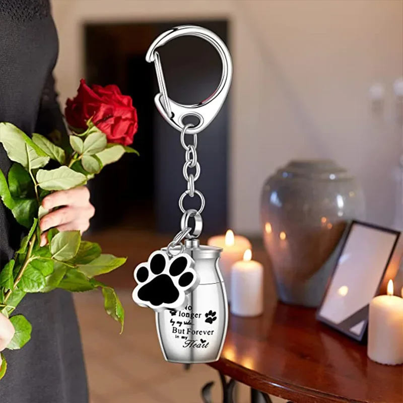 Pet Urn Keychain Dogs Ashes Keepsake Pet Hair Storage Jar Souvenir for Rabbit Kitty Bunny Dogs Pet Supplies thumbnail 2