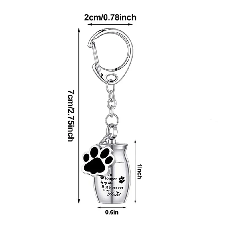 Pet Urn Keychain Dogs Ashes Keepsake Pet Hair Storage Jar Souvenir for Rabbit Kitty Bunny Dogs Pet Supplies thumbnail 6