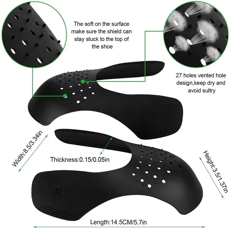 1 Pair Crease Protector Shoe Anti Crease Bending Crack Toe Cap Support Shoe Stretcher Lightweight Keeping Shield Sneakers thumbnail 4