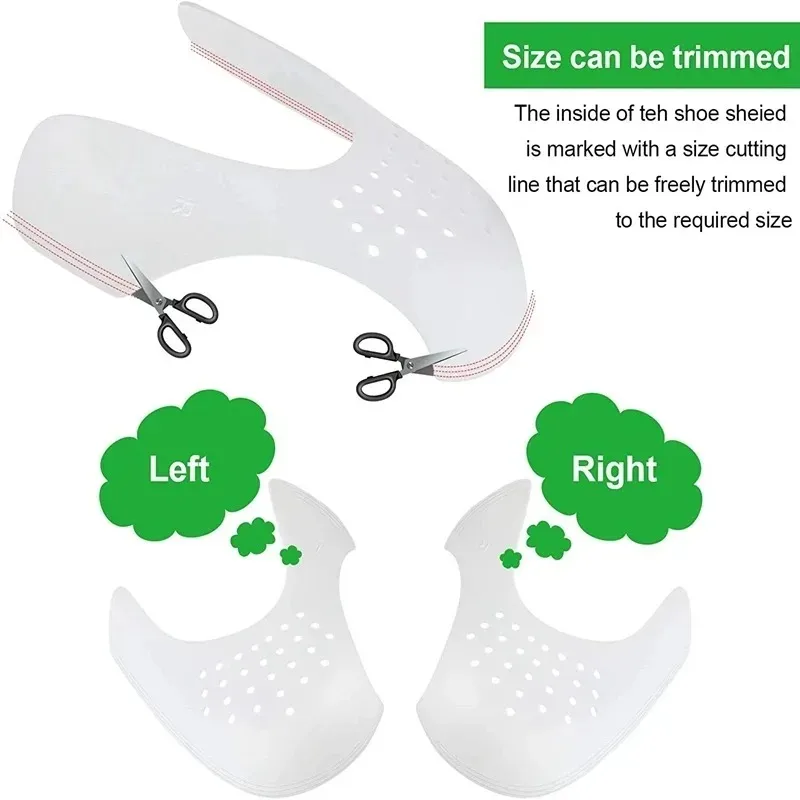 1 Pair Crease Protector Shoe Anti Crease Bending Crack Toe Cap Support Shoe Stretcher Lightweight Keeping Shield Sneakers thumbnail 3