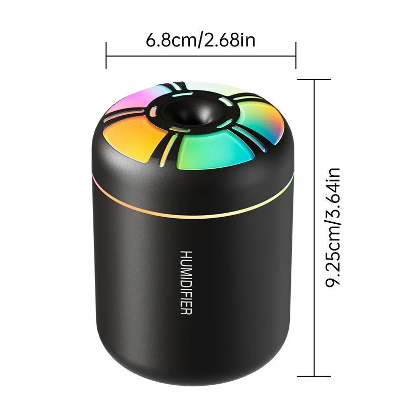 180ML Car Mini Aroma Diffuser Perfume Air Humidifier Essential Oil Purifier Aromatherapy Color Lights For Car Home Bedroom thumbnail 6