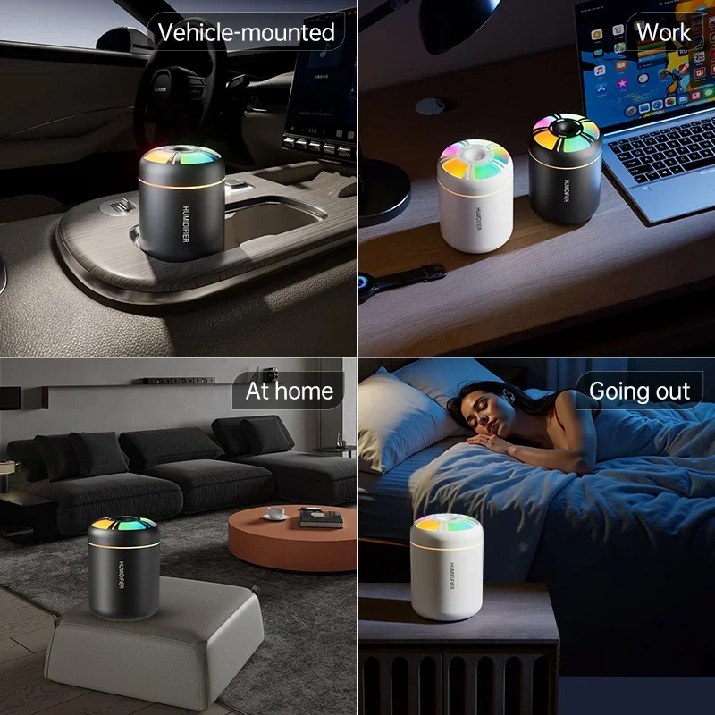 180ML Car Mini Aroma Diffuser Perfume Air Humidifier Essential Oil Purifier Aromatherapy Color Lights For Car Home Bedroom thumbnail 5