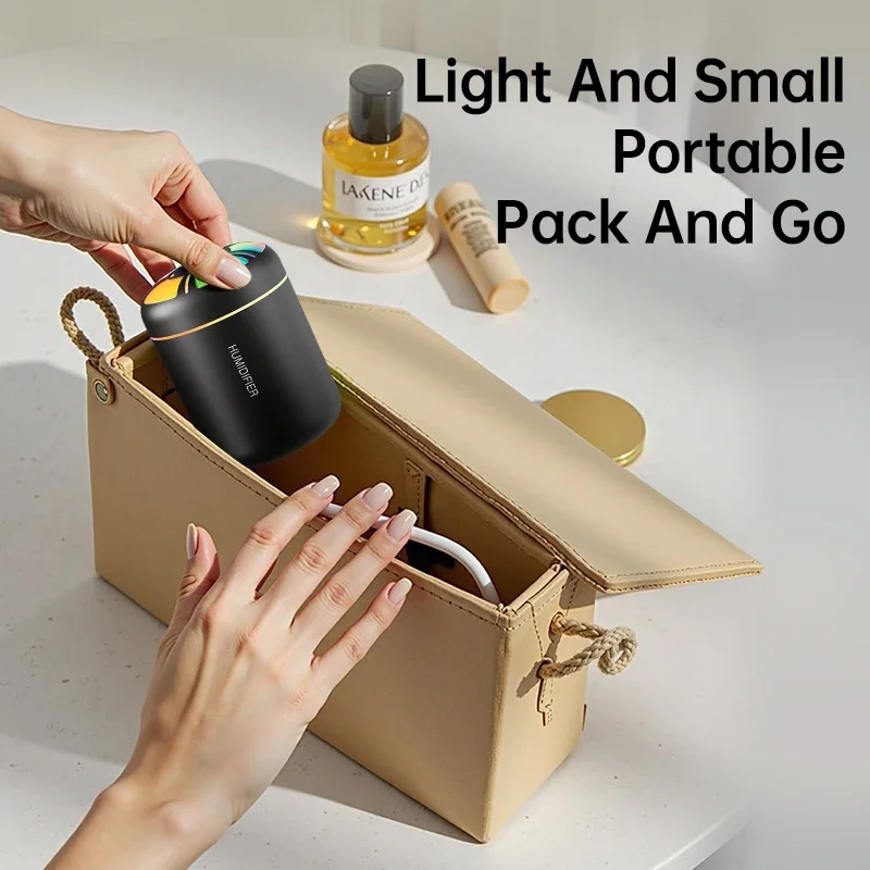180ML Car Mini Aroma Diffuser Perfume Air Humidifier Essential Oil Purifier Aromatherapy Color Lights For Car Home Bedroom thumbnail 3