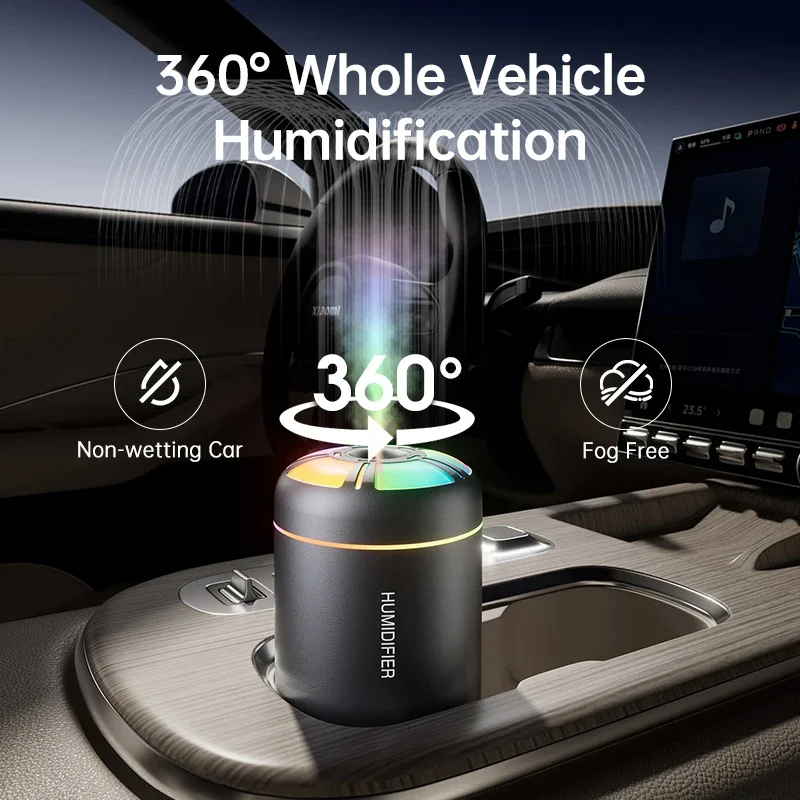 180ML Car Mini Aroma Diffuser Perfume Air Humidifier Essential Oil Purifier Aromatherapy Color Lights For Car Home Bedroom thumbnail 4