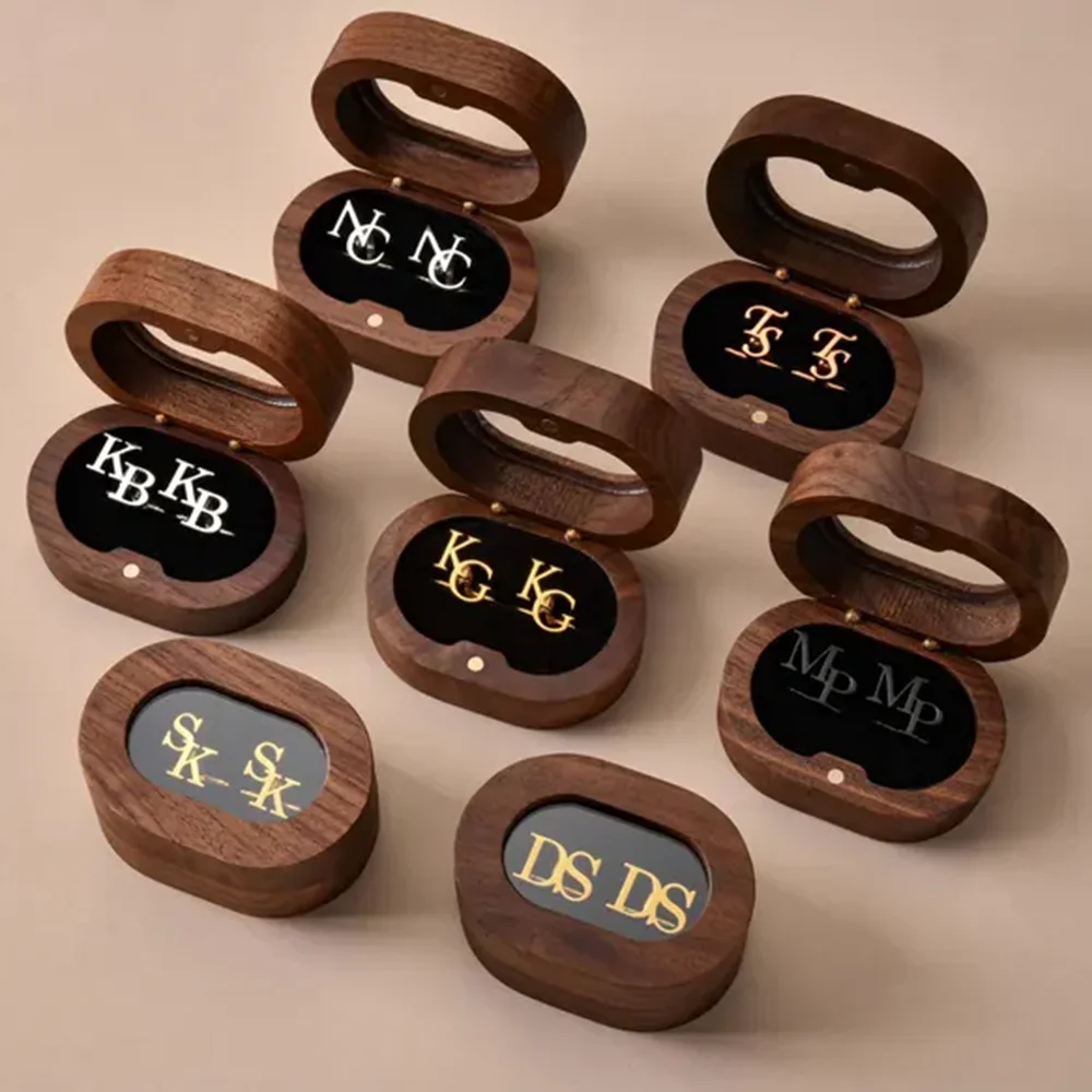 Customized Groom Cufflinks, Groom Gifts, Men's Personalized First Letter Cufflinks, Stainless Steel Jewelry Best Man Gifts