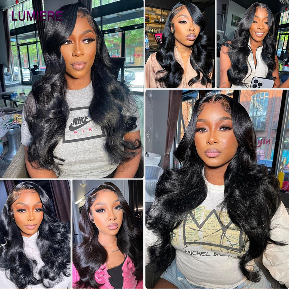 Body Wave Human Hair Bundles with Closure Frontal 5x5 6x6 HD Transparent 100% Virgin Human Hair Weave 3/4 Bundles with Closure thumbnail 6