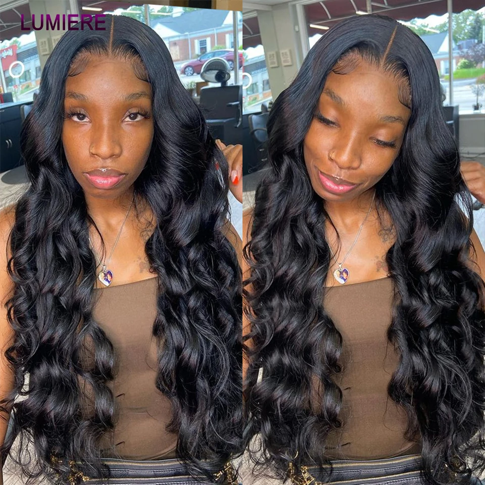 Body Wave Human Hair Bundles with Closure Frontal 5x5 6x6 HD Transparent 100% Virgin Human Hair Weave 3/4 Bundles with Closure thumbnail 4