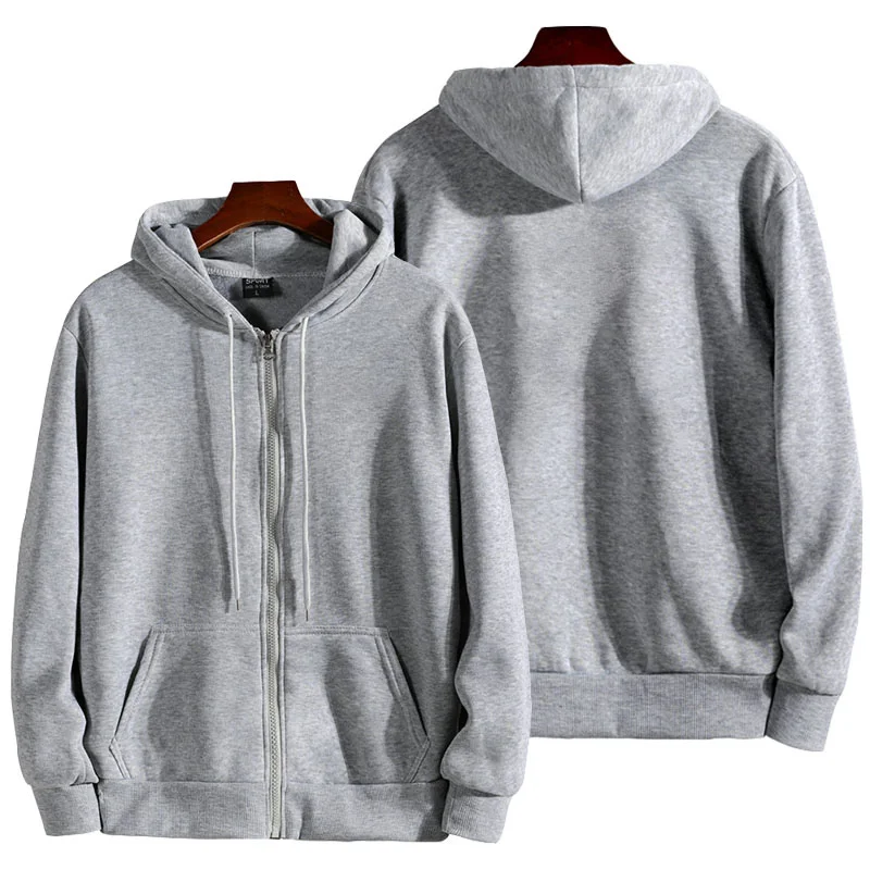2025 New Fashion Zipper Hoodies Women/Men Fashion Long Sleeve Hooded Sweatshirt Casual Autumn Winter Sportwear Solid Clothes thumbnail 2