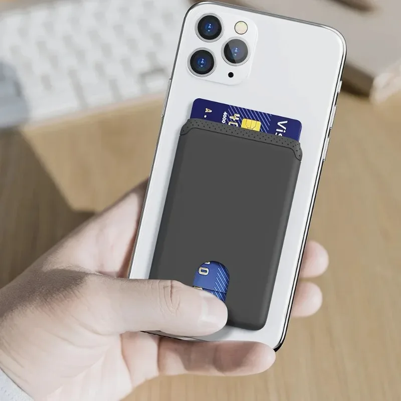 Phone Holder Sticker Credit Card Holder 3M Adhesive Soft Silicone Mobile Phone Wallet Compatible for iPhone Android Samsung thumbnail 4