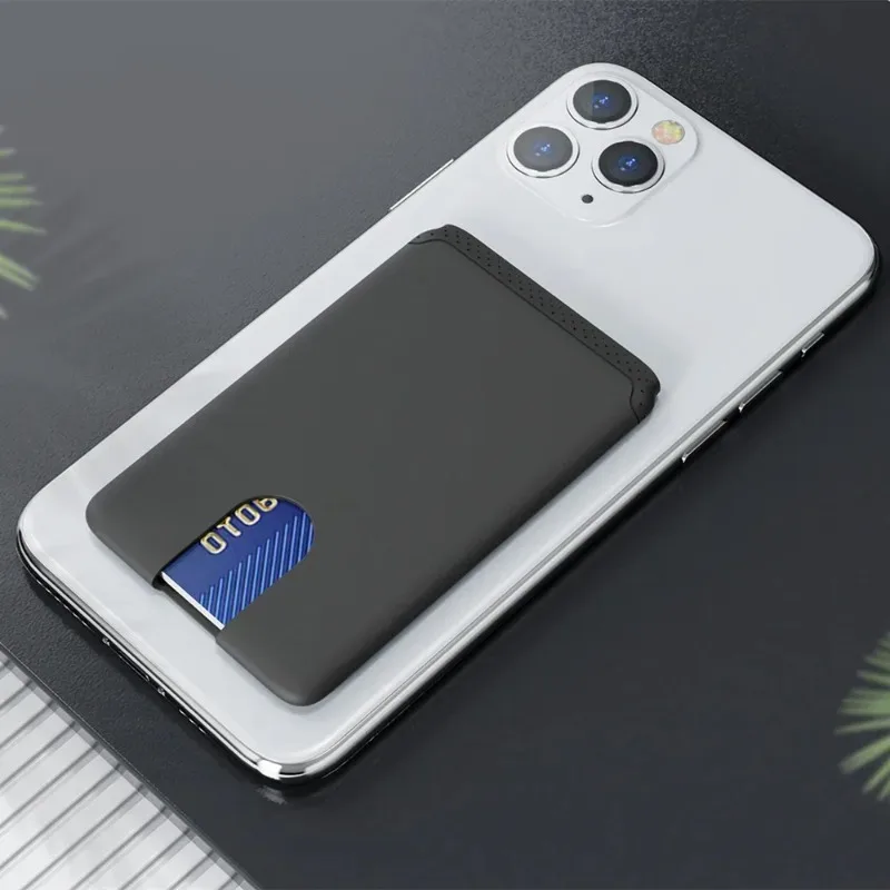 Phone Holder Sticker Credit Card Holder 3M Adhesive Soft Silicone Mobile Phone Wallet Compatible for iPhone Android Samsung thumbnail 3