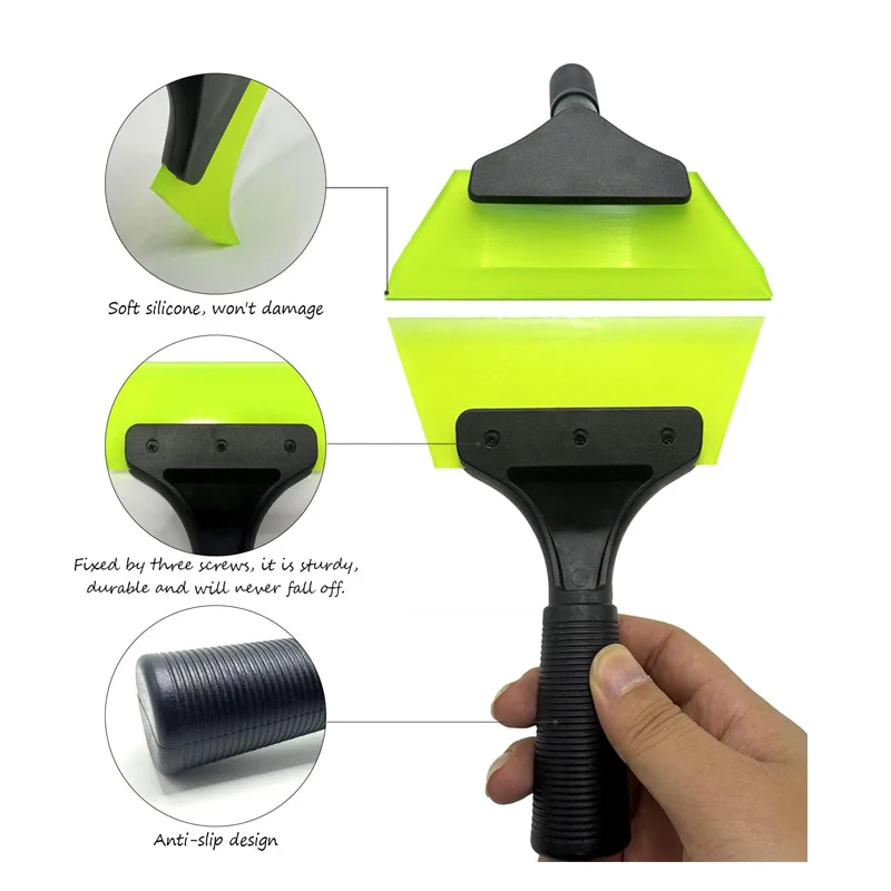 1/3 Pcs Small Squeegee for Car Window Cleaning 5 Inch Window Tint Squeegee with Non Slip Handle Silicone Wiper Tinting Tools thumbnail 2