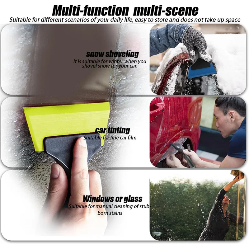 1/3 Pcs Small Squeegee for Car Window Cleaning 5 Inch Window Tint Squeegee with Non Slip Handle Silicone Wiper Tinting Tools thumbnail 4