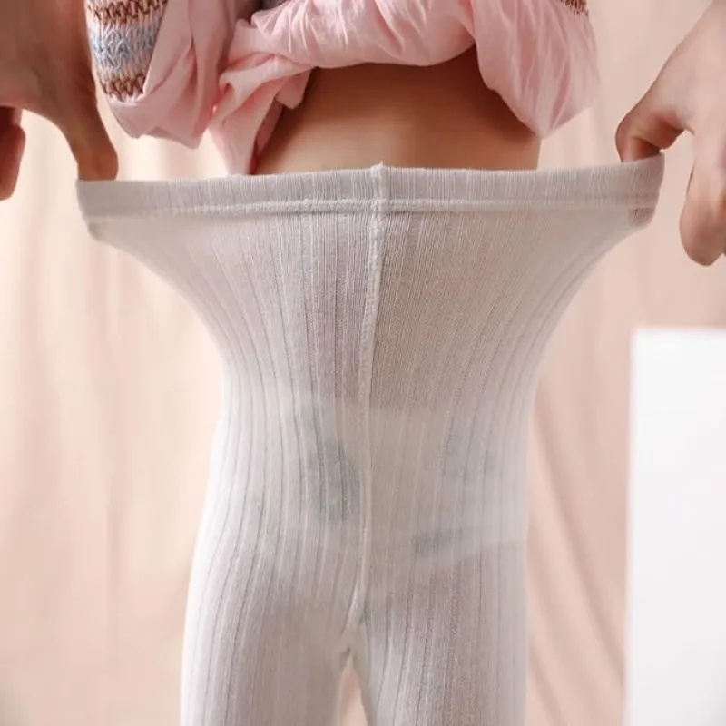 Kids Cable Knit Leggings Unisex Infant Toddler Footless Pants Girl Seamless Tights Knitted Baby Long Tights Cotton Pantyhose thumbnail 6