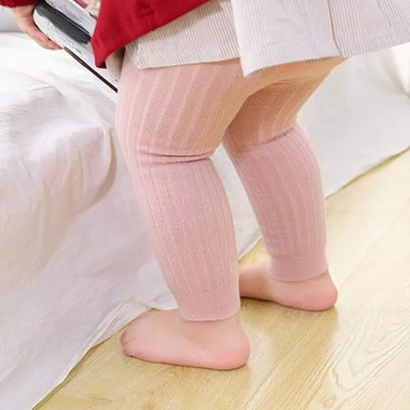 Kids Cable Knit Leggings Unisex Infant Toddler Footless Pants Girl Seamless Tights Knitted Baby Long Tights Cotton Pantyhose thumbnail 5