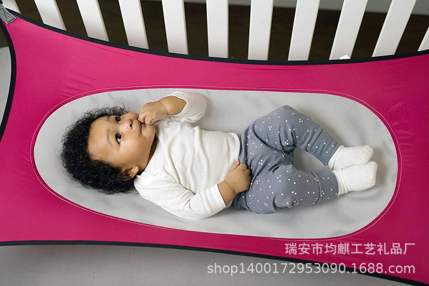 Baby Hammock Removable Breathable Baby Sleep Hammock European American Family Baby Crib Newborn Baby Hammock Swing bed thumbnail 6