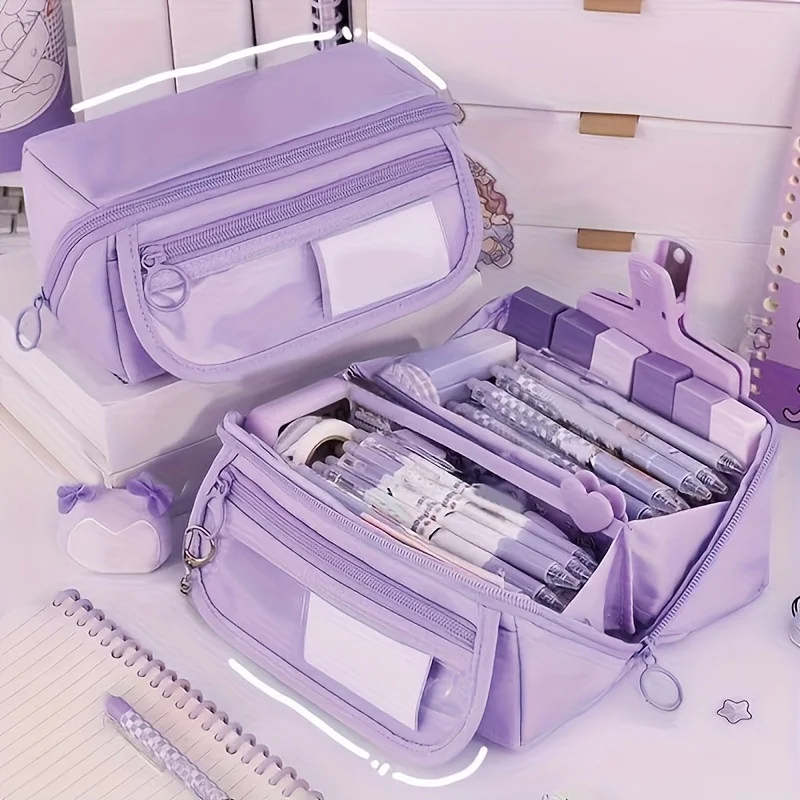 Large-capacity Pencil Case, Multi-functional Desktop Finishing Storage Stationery Box, Suitable for Boys Girls for Study Work thumbnail 3