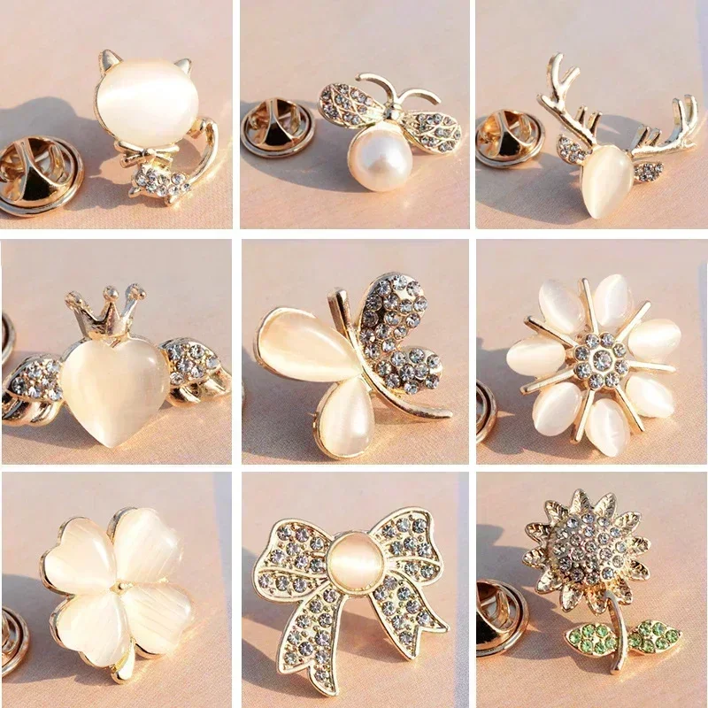 Double Pearl Brooch Pins Anti-fade Exquisite Elegant Brooches for Women Sweater Cardigan Clip Coat Summer Dress Jewelry thumbnail 2